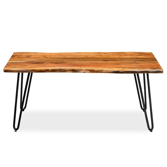 Rustic Reclaimed Wood Coffee Table – Industrial Hairpin Legs Marudhara