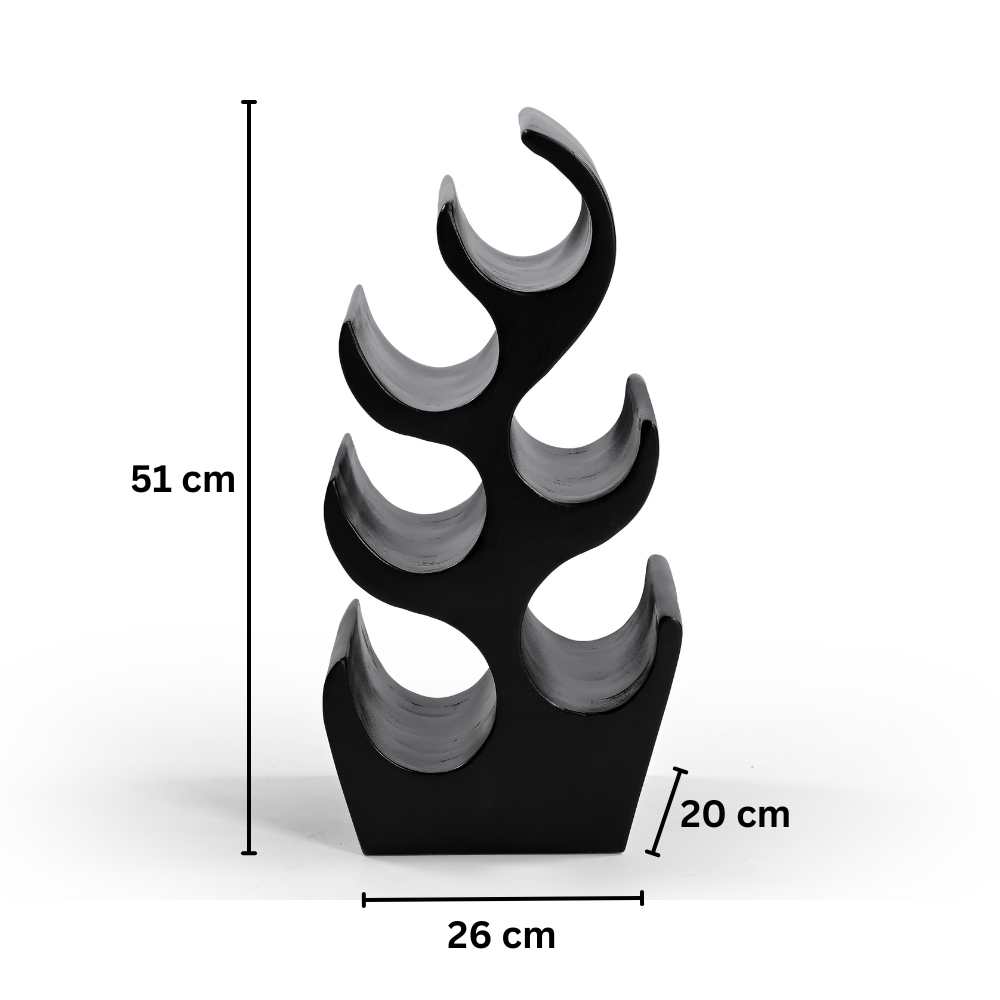 Abstract Elegance Black Wine Rack – Modern Wine Storage