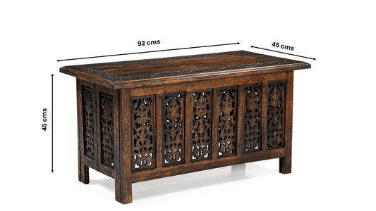 Mangoholz Couchtisch – Handgefertigter Vintage Holztisch iAnanas
