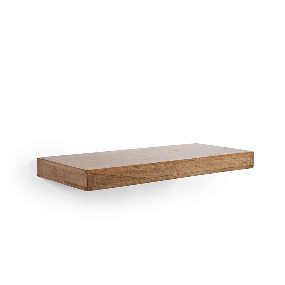 Étagère murale rustique en bois avec supports métalliques robustes – Étagère flottante industrielle