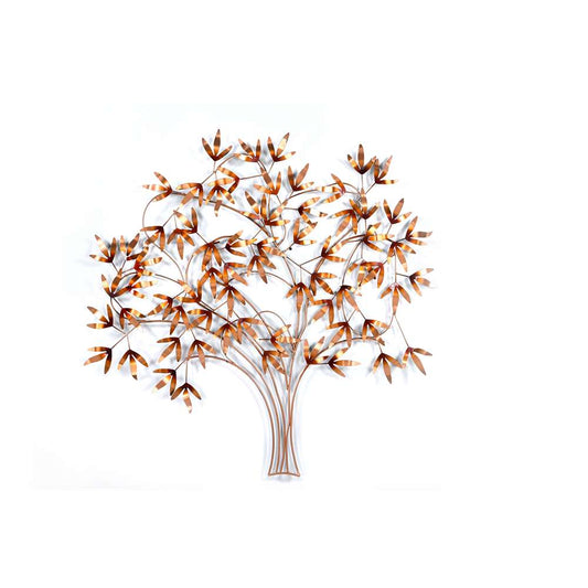 Élégante sculpture murale en métal représentant l'arbre de vie – Art en fer artisanal (107 x 85 cm)
