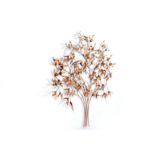 Élégante sculpture murale en métal représentant l'arbre de vie – Art en fer artisanal (107 x 85 cm)