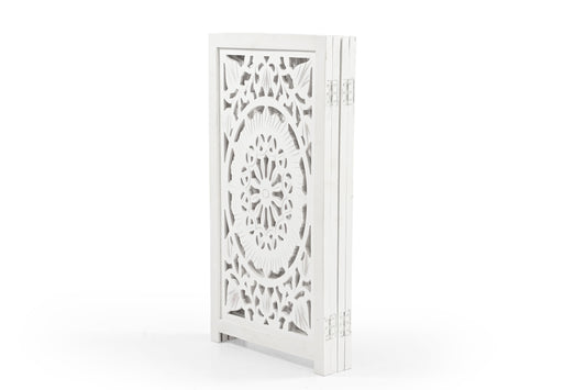 Handgefertigtes Hundegitter aus Mangoholz – freistehendes 4-teiliges Haustiergitter, dunkelbraun, faltbarer Sicherheitszaun und Kaminschutz für Hunde, Katzen und Kinder – 180 x 2 x 84 cm (Copy) Marudhara