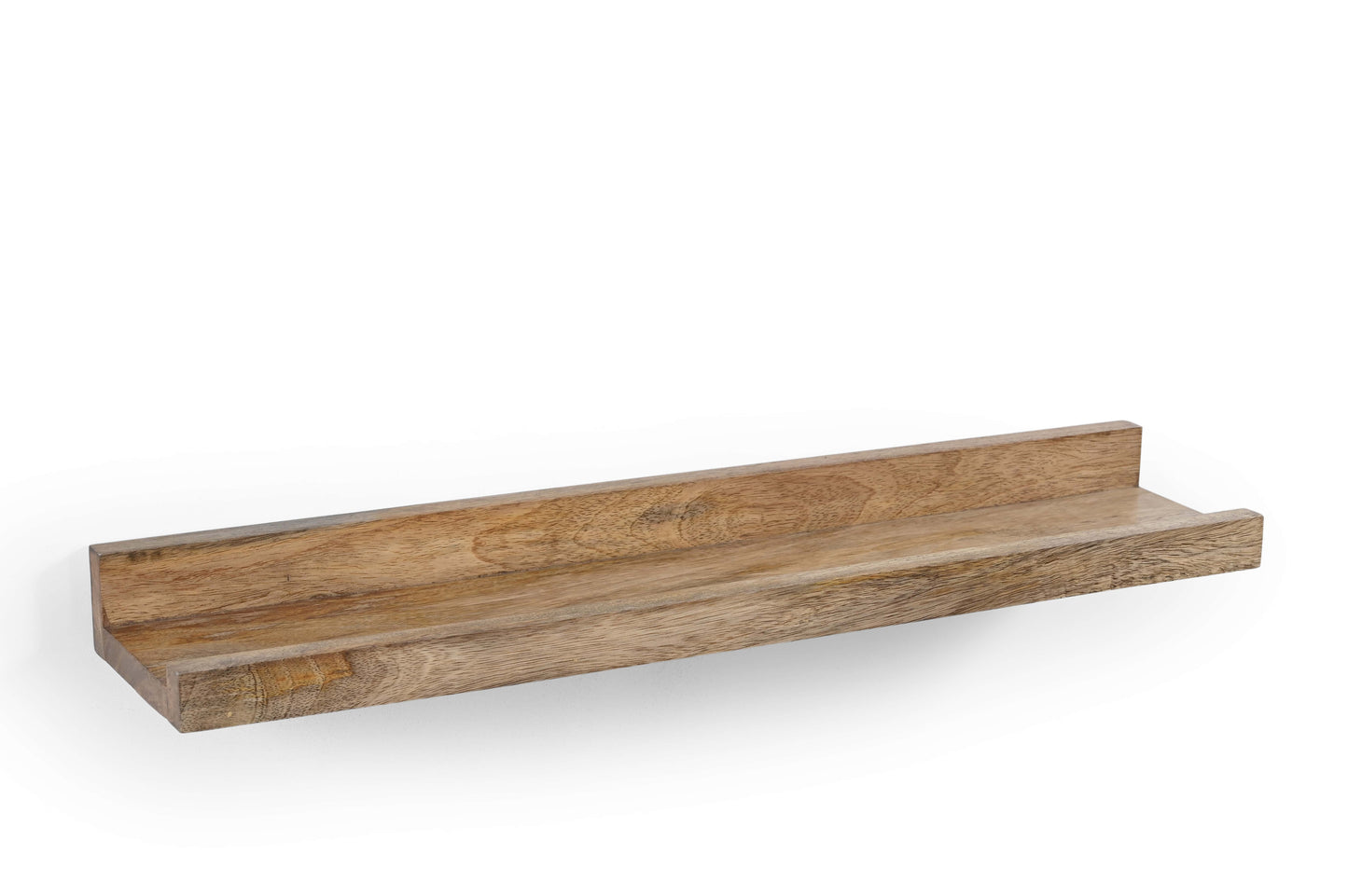 Rustikale schwebende Holzregale – 2er-Set Wandregale mit Metallhalterungen