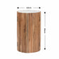 iAnanas Wooden  Bar Cabinet with White Marble Top – Elegant Wine & Glass Storage for Home Bar