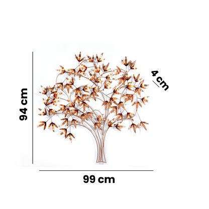 Elegant Metal Tree of Life Wall Sculpture – Handcrafted Iron Art (107 x 85 cm) Marudhara