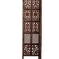 Mango Wood and MDF Room Divider - 5 Panel Floral Handmade Screen, Privacy Screen & Decoration for Living Room, Bedroom, Balcony & Office - Brown 241x3x180 cm