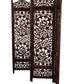 Mango Wood and MDF Room Divider - 5 Panel Floral Handmade Screen, Privacy Screen & Decoration for Living Room, Bedroom, Balcony & Office - Brown (254x3x180 cm)