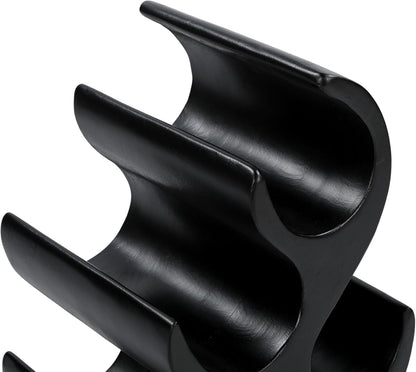 Abstract Elegance Black Wine Rack – Modern Wine Storage Marudhara
