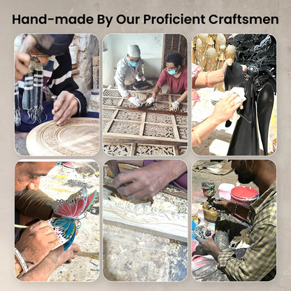 Handgefertigte Möbel und Deko aus Mangoholz, iAnanas Kunsthandwerker bei der Arbeit