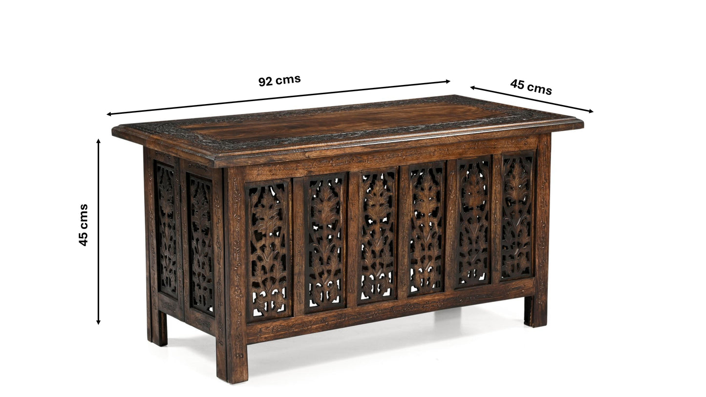 Mangoholz Couchtisch – Handgefertigter Vintage Holztisch iAnanas