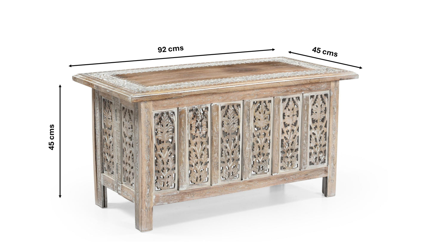 Mangoholz Couchtisch – Handgefertigter Vintage Holztisch iAnanas
