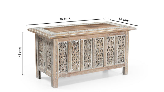 Mangoholz Couchtisch – Handgefertigter Vintage Holztisch iAnanas