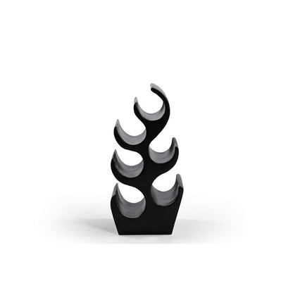 Abstract Elegance Black Wine Rack – Modern Wine Storage Marudhara