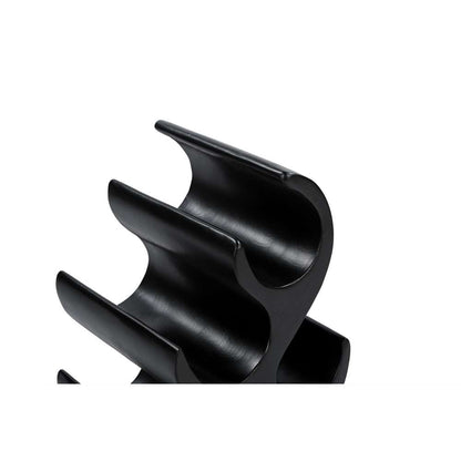 Abstract Elegance Black Wine Rack – Modern Wine Storage Marudhara