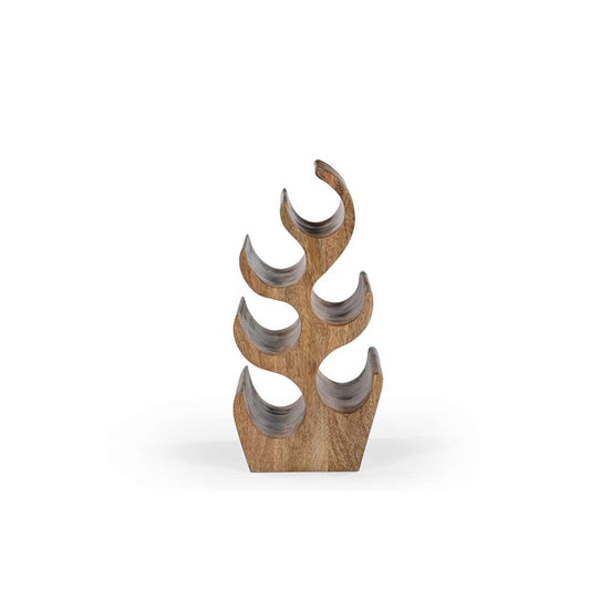 Abstract Elegance Natural Wine Rack – Modern Wine Storage Marudhara