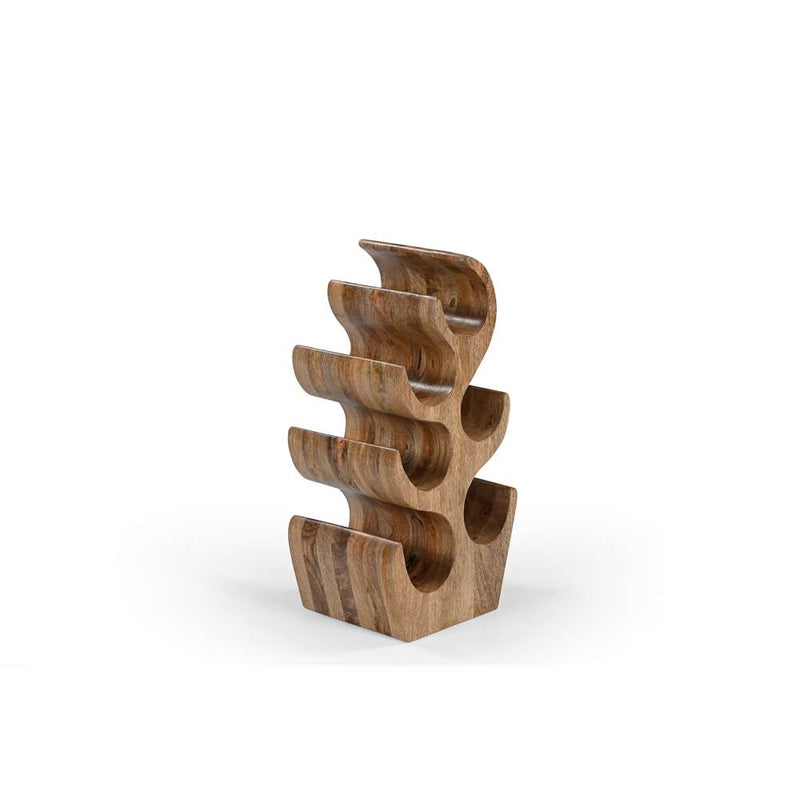 Abstract Elegance Natural Wine Rack – Modern Wine Storage Marudhara