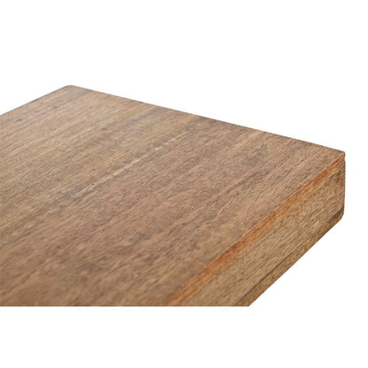 Rustic Wooden Wall Shelf with Sturdy Metal Brackets – Industrial Floating Shelf Marudhara