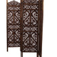 Mango Wood Room Divider - 5 Panel Floral Handmade Screen, Privacy Screen & Decoration for Living Room, Bedroom, Balcony & Office - Brown 234x2x180 cm