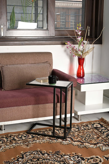 Beistelltisch Marmor – Moderner minimalistischer Tisch mit Metallrahmen iAnanas