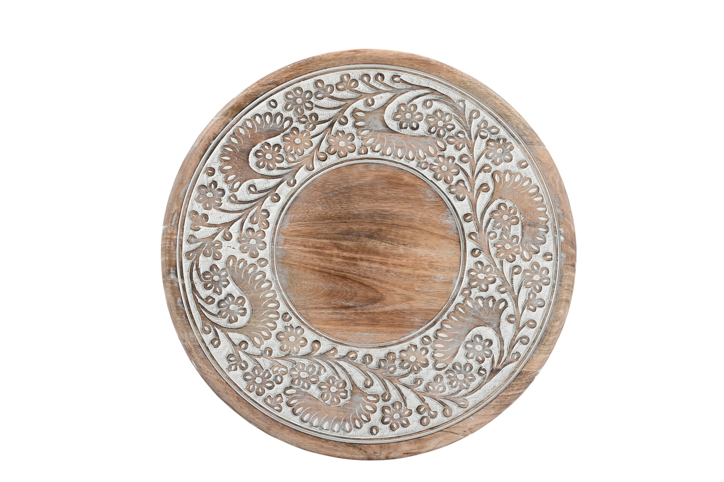 Beistelltisch Holz – Handgefertigter Tisch mit Gittermuster iAnanas