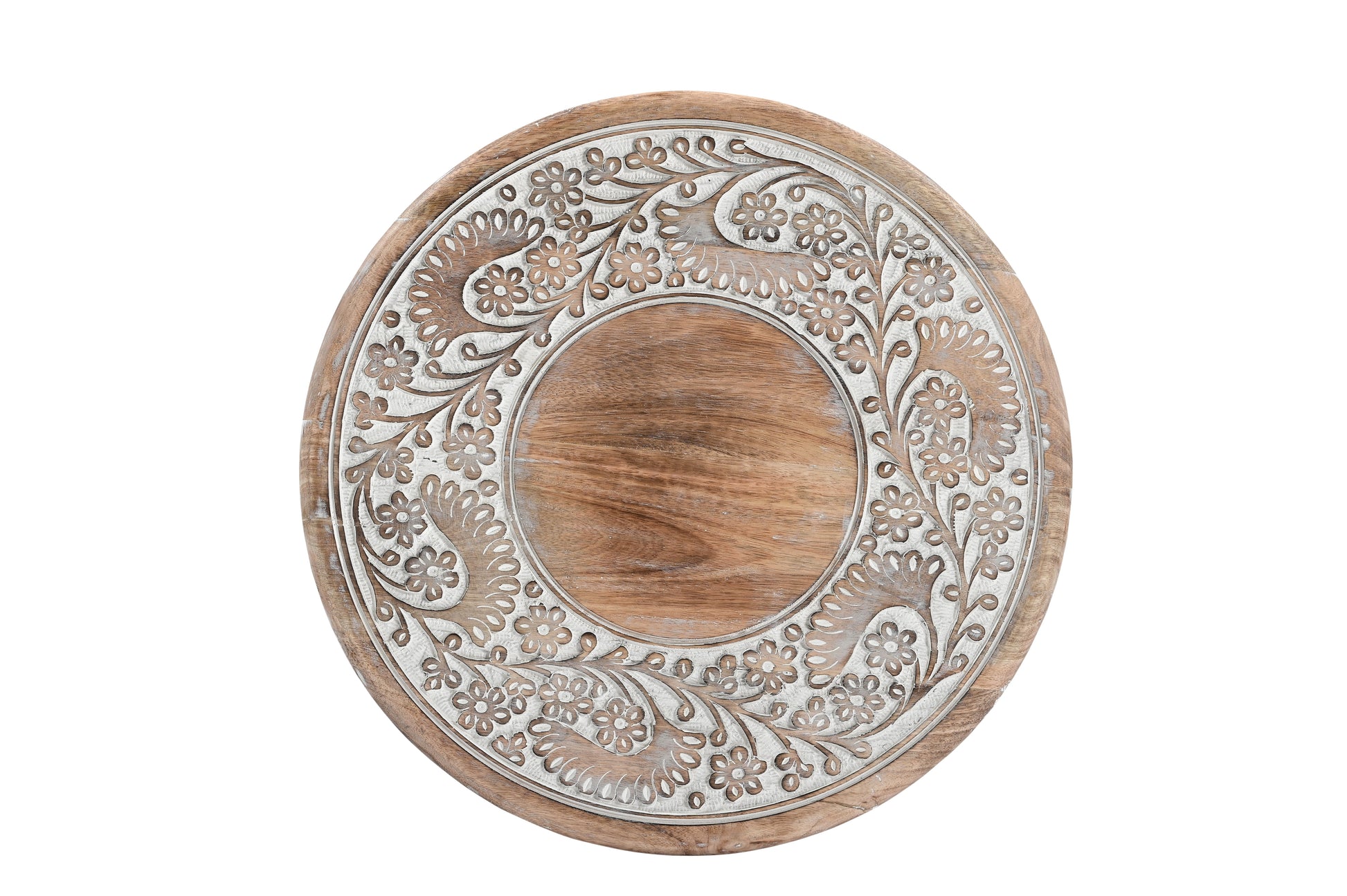 Beistelltisch Holz – Handgefertigter Tisch mit Gittermuster iAnanas