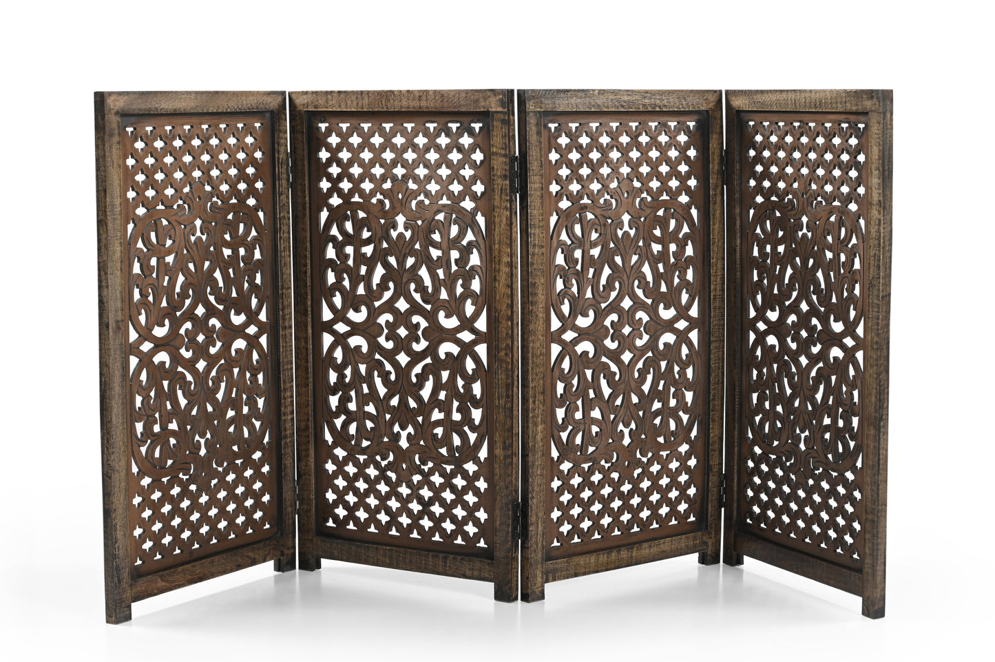 Hundegitter aus Holz – Freistehendes faltbares Haustiergitter iAnanas