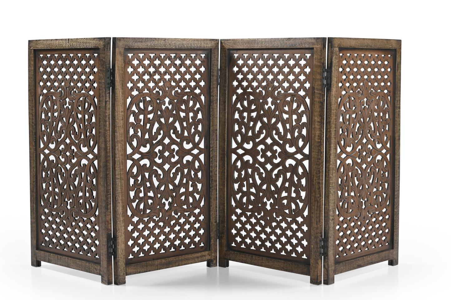 Hundegitter aus Holz – Freistehendes faltbares Haustiergitter iAnanas