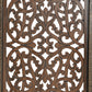 Handgefertigtes Hundegitter aus Mangoholz - Freistehendes 4-teiliges Haustiergitter, Hellbraun, Faltbarer Sicherheitszaun &amp; Kaminschutz für Hunde, Katzen &amp; Kinder - 180x2x84 cm 