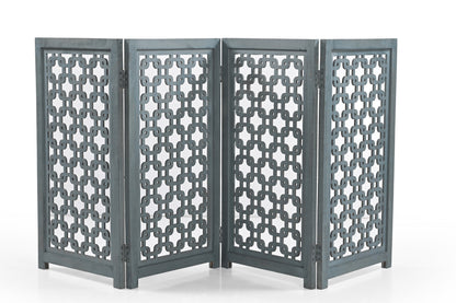 Hundegitter aus Holz – Freistehendes faltbares Haustiergitter iAnanas