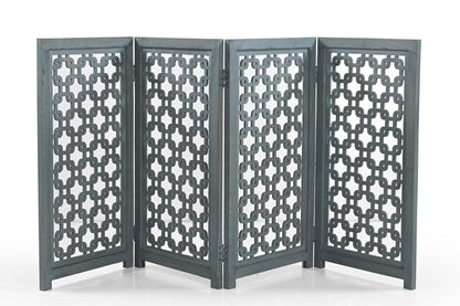 Hundegitter aus Holz – Freistehendes faltbares Haustiergitter iAnanas