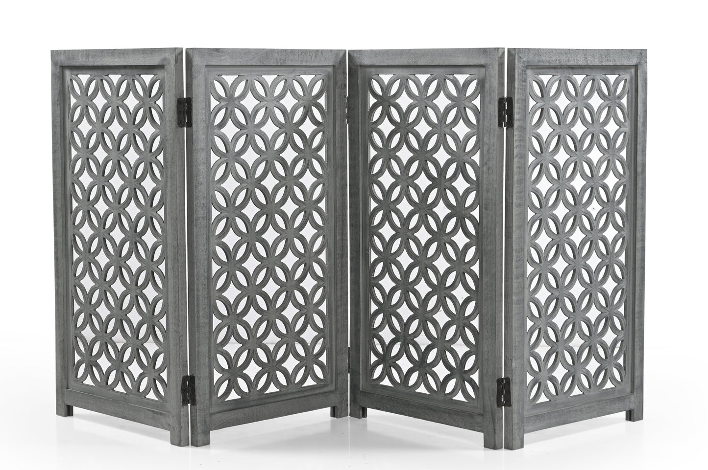 Hundegitter aus Holz – Freistehendes faltbares Haustiergitter iAnanas