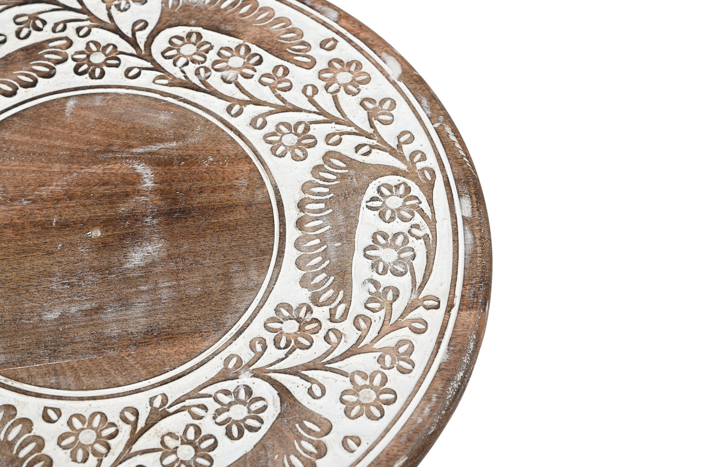 Beistelltisch Holz – Handgefertigter Tisch mit Gittermuster iAnanas