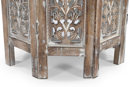 Beistelltisch Holz – Handgefertigter Tisch mit Gittermuster iAnanas