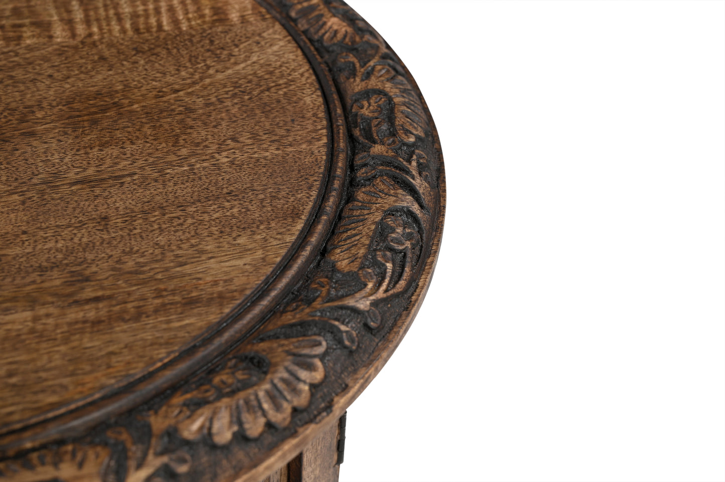 Beistelltisch Holz – Handgefertigter Tisch mit Gittermuster iAnanas