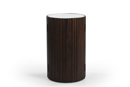 Barschrank aus Massivholz – Rustikaler iAnanas Barschrank mit Marmorplatte iAnanas