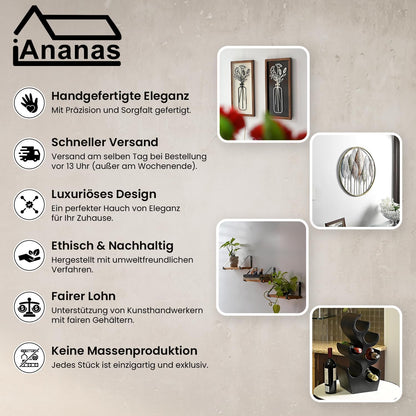 Modern Round Side Table with Marble Top & Black Wooden Legs – Elegant Accent Table Marudhara