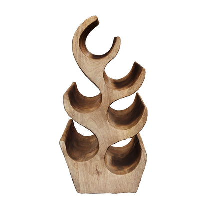 Weinregal aus Holz – Handgefertigtes Wellen Design Flaschenregal